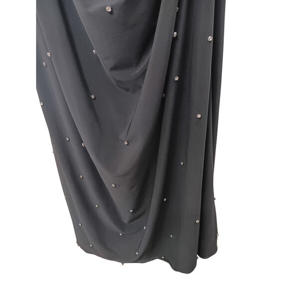 New Mac Duggal 67733 Black One Sleeve Beaded Evening Gown Dress Size 20W - Picture 5 of 15